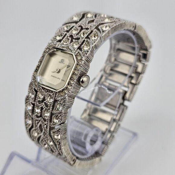 Jennifer Lopez Women Watch 20MM Crystal Accent Gray Dial Bracelet 6\